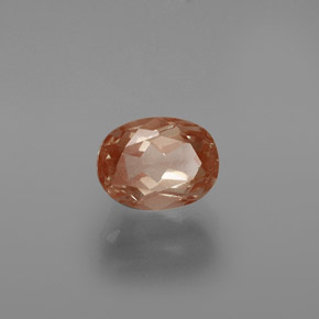 1.59캐럿 천연 허니 오렌지 안데신 라브라도라이트, 타원형 컷, 8.3×6.3 mm, 투명한