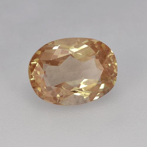 1.40캐럿 천연 샴페인 안데신 라브라도라이트, 타원형 컷, 8.4×6.3 mm, 투명한