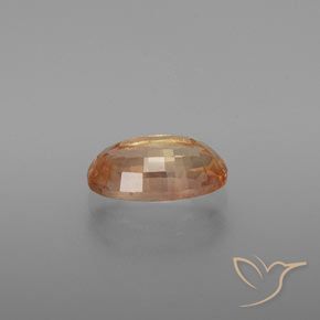 1.48캐럿 천연 미디엄 피치 안데신 래브라도라이트, 타원형 컷, 투명한