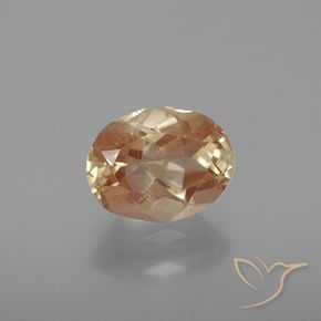 1.90캐럿 천연 미디엄 피치 안데신 라브라도라이트, 타원형 컷, 9.3×7.3 mm, 투명한