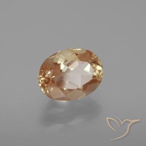 1.90캐럿 천연 미디엄 피치 안데신 라브라도라이트, 타원형 컷, 9.3×7.3 mm, 투명한
