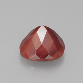 2.46캐럿 천연 허니 레드 안데신 라브라도라이트, 쿠션 컷, 8.8×8.4 mm, 투명한
