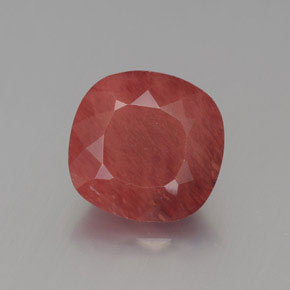 2.38캐럿 천연 허니 레드 안데신 라브라도라이트, 쿠션 컷, 8.5×8.3 mm, 투명한