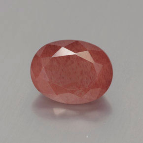 2.23캐럿 천연 허니 레드 안데신 라브라도라이트, 타원형 컷, 9.4×7.3 mm, 투명한