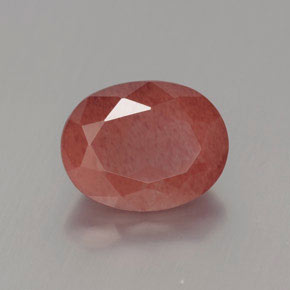 2.23캐럿 천연 허니 레드 안데신 라브라도라이트, 타원형 컷, 9.4×7.3 mm, 투명한