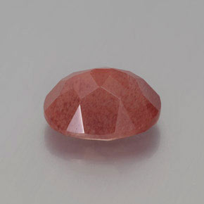 2.23캐럿 천연 허니 레드 안데신 라브라도라이트, 타원형 컷, 9.4×7.3 mm, 투명한