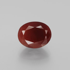 2.12캐럿 천연 허니 레드 안데신 라브라도라이트, 타원형 컷, 9.3×7.4 mm, 투명한