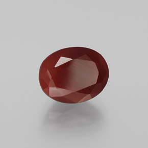 2.12캐럿 천연 허니 레드 안데신 라브라도라이트, 타원형 컷, 9.3×7.4 mm, 투명한