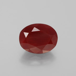 2.10캐럿 천연 허니 레드 안데신 라브라도라이트, 타원형 컷, 9.3×7.4 mm, 투명한