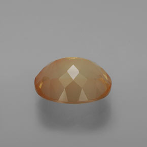 4.39캐럿 천연 허니 오렌지 안데신 래브라도라이트, 타원형 컷, 투명한