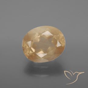 3.52ct 자연스러운 라이트 피치 골든 안데신 래브라도라이트, 타원형, 투명한