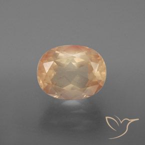 3.25ct 자연스러운 멜론 오렌지 안데신 래브라도라이트, 타원형, 투명한