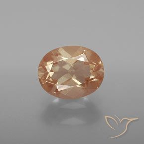2.63ct 자연스러운 복숭아 황금 안데신 래브라도라이트, 타원형, 투명한