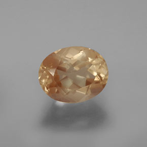 2.90캐럿 천연 오렌지-골든 안데신 라브라도라이트, 타원형 컷, 10.3×8.3 mm, 투명한