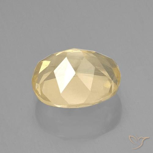 3.83캐럿 천연 라이트 옐로우 안데신 라브라도라이트, 타원형 컷, 10.9×9.2 mm, 투명한