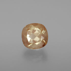 3.12캐럿 천연 허니 오렌지 안데신 라브라도라이트, 쿠션 컷, 9×8.8 mm, 투명한