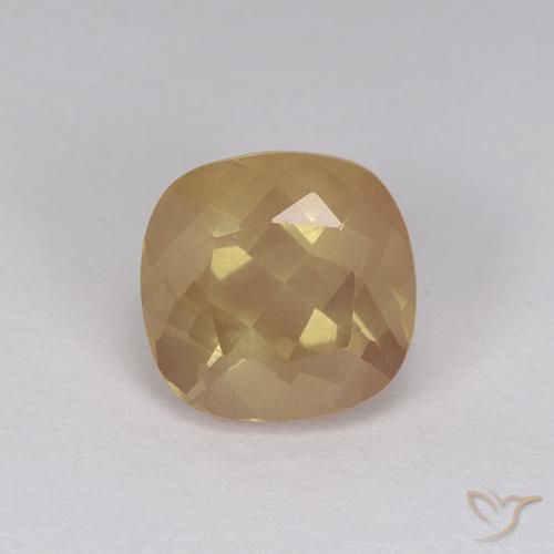 2.98ct 자연스러운 골든 오렌지 안데신 래브라도라이트, 방석, 투명한