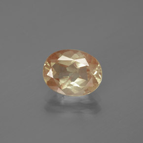 1.65캐럿 천연 허니 오렌지 안데신 라브라도라이트, 타원형 컷, 9.1×7.1 mm, 투명한