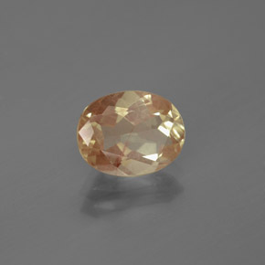 1.65캐럿 천연 허니 오렌지 안데신 라브라도라이트, 타원형 컷, 9.1×7.1 mm, 투명한