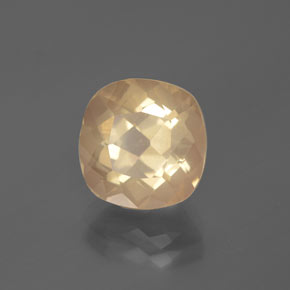 3.93캐럿 천연 허니 오렌지 안데신 래브라도라이트, 쿠션 컷, 투명한