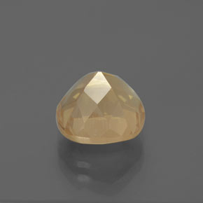 3.93캐럿 천연 허니 오렌지 안데신 래브라도라이트, 쿠션 컷, 투명한