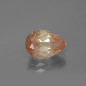 2.09캐럿 천연 허니 오렌지 안데신 라브라도라이트, 배 모양, 10.5×7.3 mm, 투명한