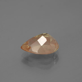 2.09캐럿 천연 허니 오렌지 안데신 라브라도라이트, 배 모양, 10.5×7.3 mm, 투명한
