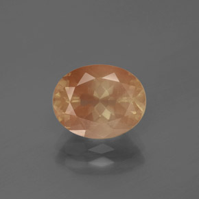 2.68캐럿 천연 허니 오렌지 안데신 라브라도라이트, 타원형 컷, 10.2×8.2 mm, 투명한