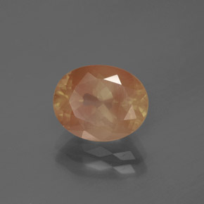 2.68캐럿 천연 허니 오렌지 안데신 라브라도라이트, 타원형 컷, 10.2×8.2 mm, 투명한