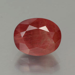 2.78캐럿 천연 허니 레드 안데신 라브라도라이트, 타원형 컷, 10.2×8.1 mm, 투명한