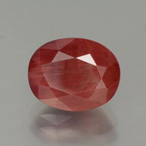 2.78캐럿 천연 허니 레드 안데신 라브라도라이트, 타원형 컷, 10.2×8.1 mm, 투명한