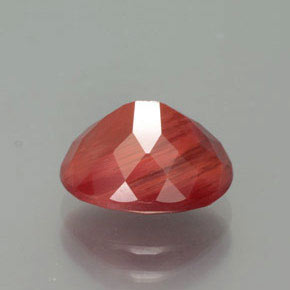 2.53캐럿 천연 허니 레드 안데신 라브라도라이트, 타원형 컷, 9.9×7.6 mm, 투명한