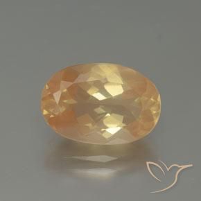 3.82ct 자연스러운 라이트 피치 골든 안데신 래브라도라이트, 타원형, 투명한