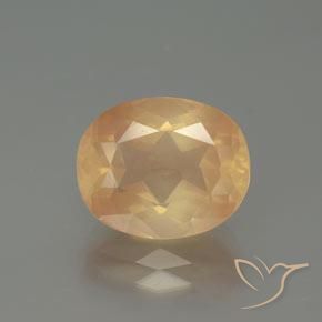 4.31ct 자연스러운 라이트 피치 골든 안데신 래브라도라이트, 타원형, 투명한