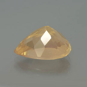 5.09캐럿 천연 허니 오렌지 안데신 래브라도라이트, 배 모양, 투명한