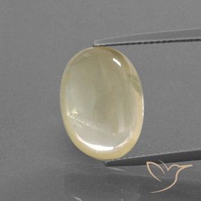 10.97ct 자연스러운 크림 안데신 래브라도라이트, 타원형, 투명한