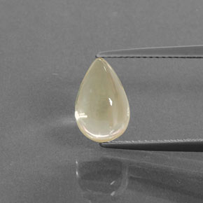 3.28캐럿 천연 샴페인 안데신 라브라도라이트, 배 모양, 10.9×7.1 mm, 투명한
