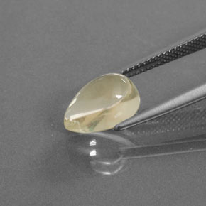 3.28캐럿 천연 샴페인 안데신 라브라도라이트, 배 모양, 10.9×7.1 mm, 투명한
