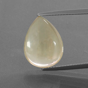 8.93캐럿 천연 샴페인 안데신 라브라도라이트, 배 모양, 16.2×12.3 mm, 투명한