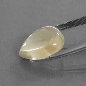 8.93캐럿 천연 샴페인 안데신 라브라도라이트, 배 모양, 16.2×12.3 mm, 투명한