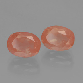 캐럿 천연 허니 레드 안데신 라브라도라이트 보석, 타원형 컷, 8.2×6.1 mm, 투명한