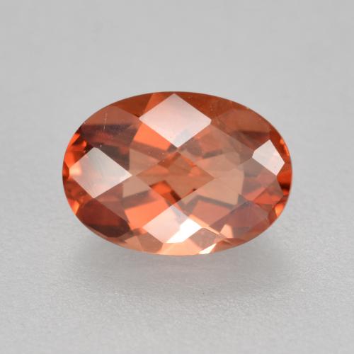 0.70캐럿 천연 미디엄 레드 안데신 라브라도라이트, 타원형 컷, 7.1×5.1 mm, VVS-VS