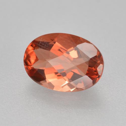 0.70캐럿 천연 미디엄 레드 안데신 라브라도라이트, 타원형 컷, 7.1×5.1 mm, VVS-VS