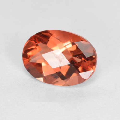 0.72캐럿 천연 오렌지 레드 안데신 라브라도라이트, 타원형 컷, 7.2×5.2 mm, VVS-VS