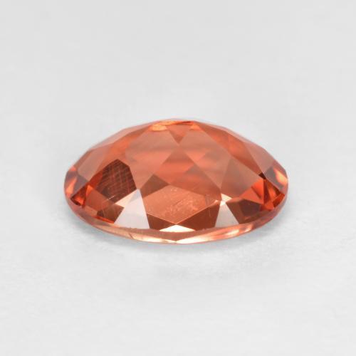 0.72캐럿 천연 오렌지 레드 안데신 라브라도라이트, 타원형 컷, 7.2×5.2 mm, VVS-VS