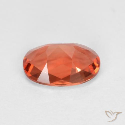 0.66캐럿 천연 미디엄 레드 안데신 라브라도라이트, 타원형 컷, 7.1×5.1 mm, VVS-VS
