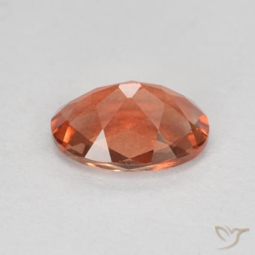 0.72캐럿 천연 미디엄 레드 안데신 라브라도라이트, 타원형 컷, 7.1×5.1 mm, VVS-VS