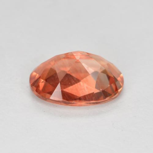 0.70캐럿 천연 오렌지 레드 안데신 라브라도라이트, 타원형 컷, 7.1×5 mm, VVS
