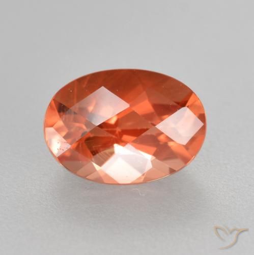 0.75캐럿 천연 미디엄 레드 안데신 라브라도라이트, 타원형 컷, 7.1×5 mm, VVS-VS
