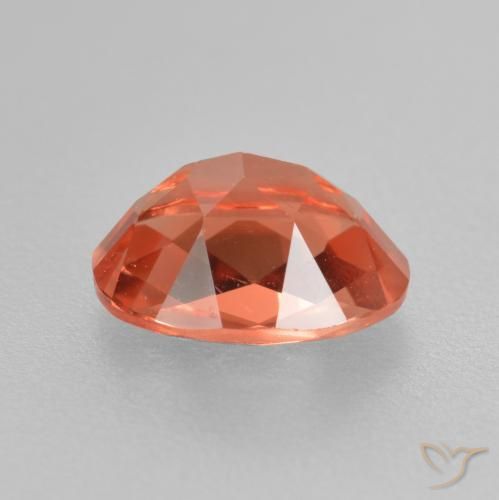 0.75캐럿 천연 미디엄 레드 안데신 라브라도라이트, 타원형 컷, 7.1×5 mm, VVS-VS